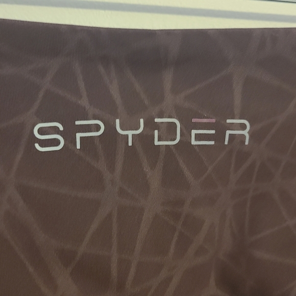 Spyder Active | Women's Maroon Full Length Yoga Leggings (Size Large) - Picture 9 of 10